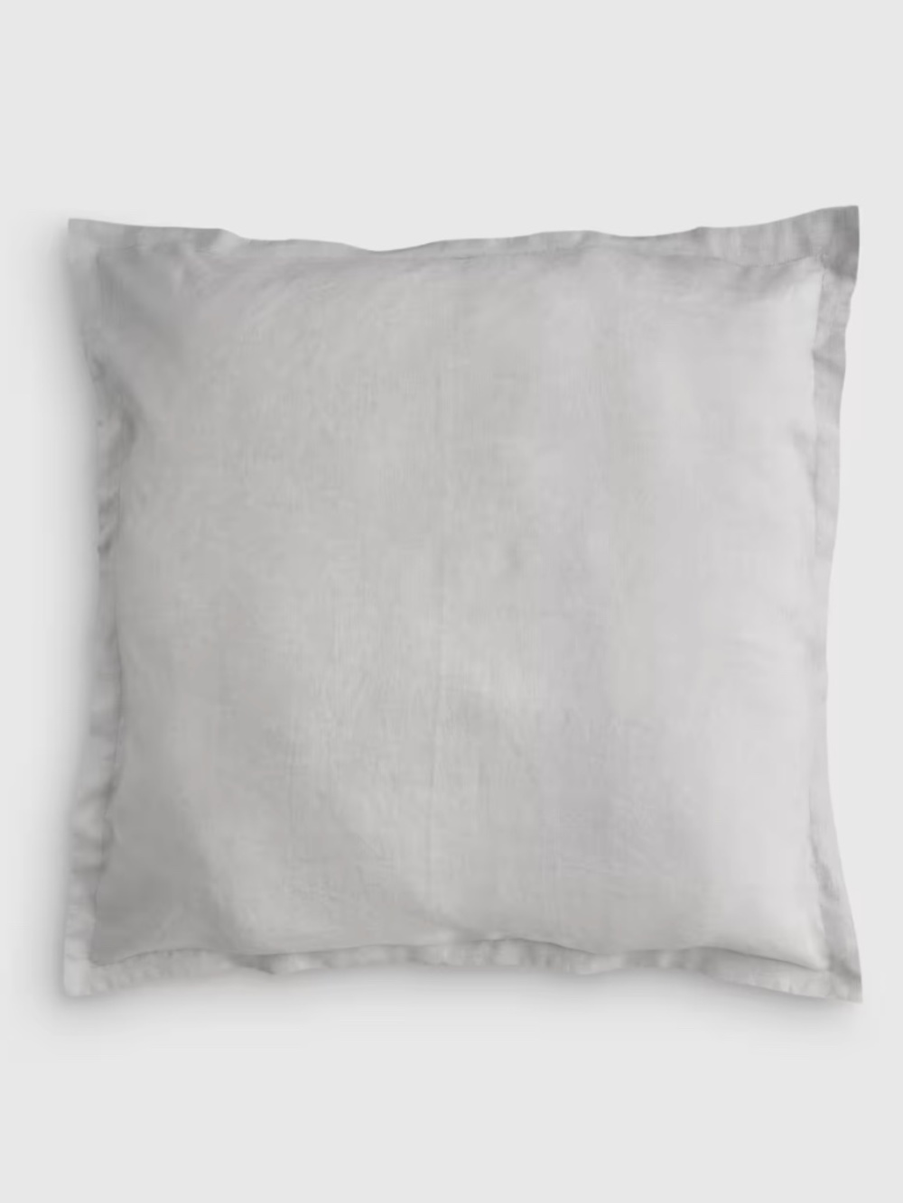 New European Linen Chambray Euro Sham Light Gray 26 x 26